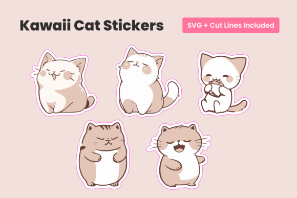 Review: Kawaii Cat SVG Stickers for Embroidery