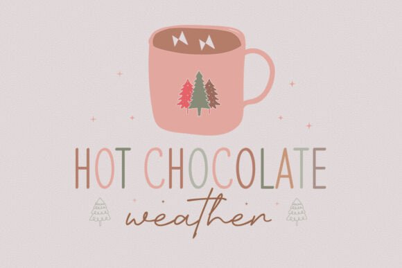 Reviewing Hot Chocolate Weather - Retro SVG for Embroidery