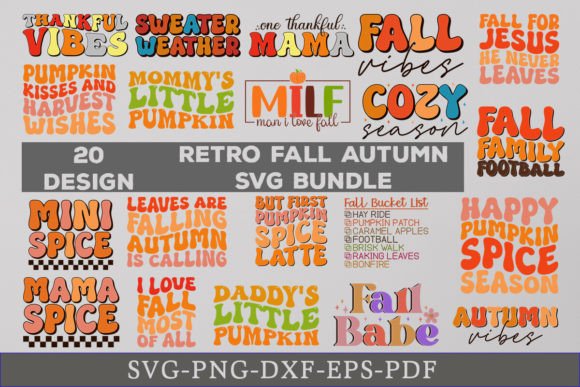 Reviewing the Retro Fall Autumn SVG Bundle for Embroidery
