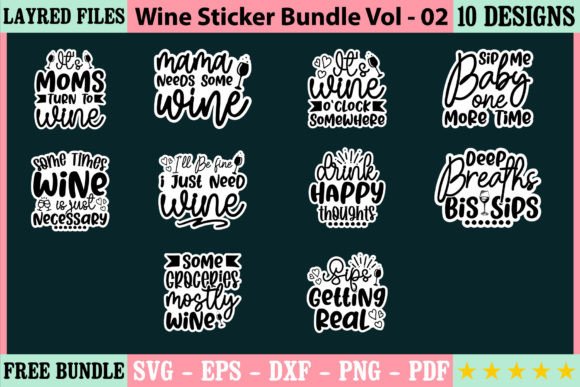 Reviewing Wine Sticker Bundle Vol - 02 for Embroidery